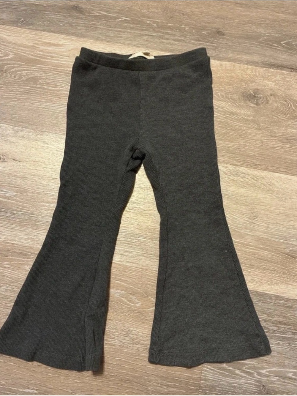 Jessica Simpson Toddler Girls Dark Grey Knit Flared Pants 24 Months